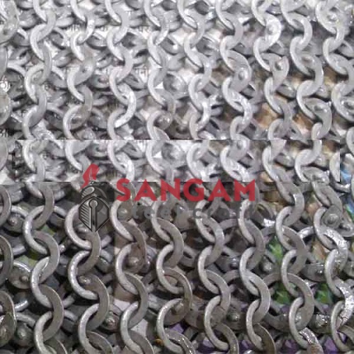 CHAIN MAIL 7 MM WEDGE RIVETED WITH SOLID RING