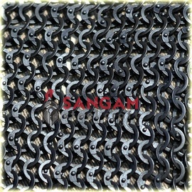 chainmail 10 mm flat riveted with soiled ring 