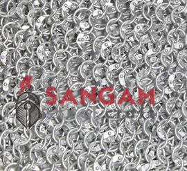 CHAINMAIL ALUMINUM 10 MM ROUND RIVETED RING