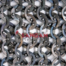 9 MM CHAIN MAIL STEELINESS  ( FLAT RIVITED  )