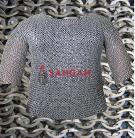 Chain mail Aluminum 10 mm flat riveted with soiled ring 