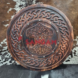 Viking Round Carving Shield 